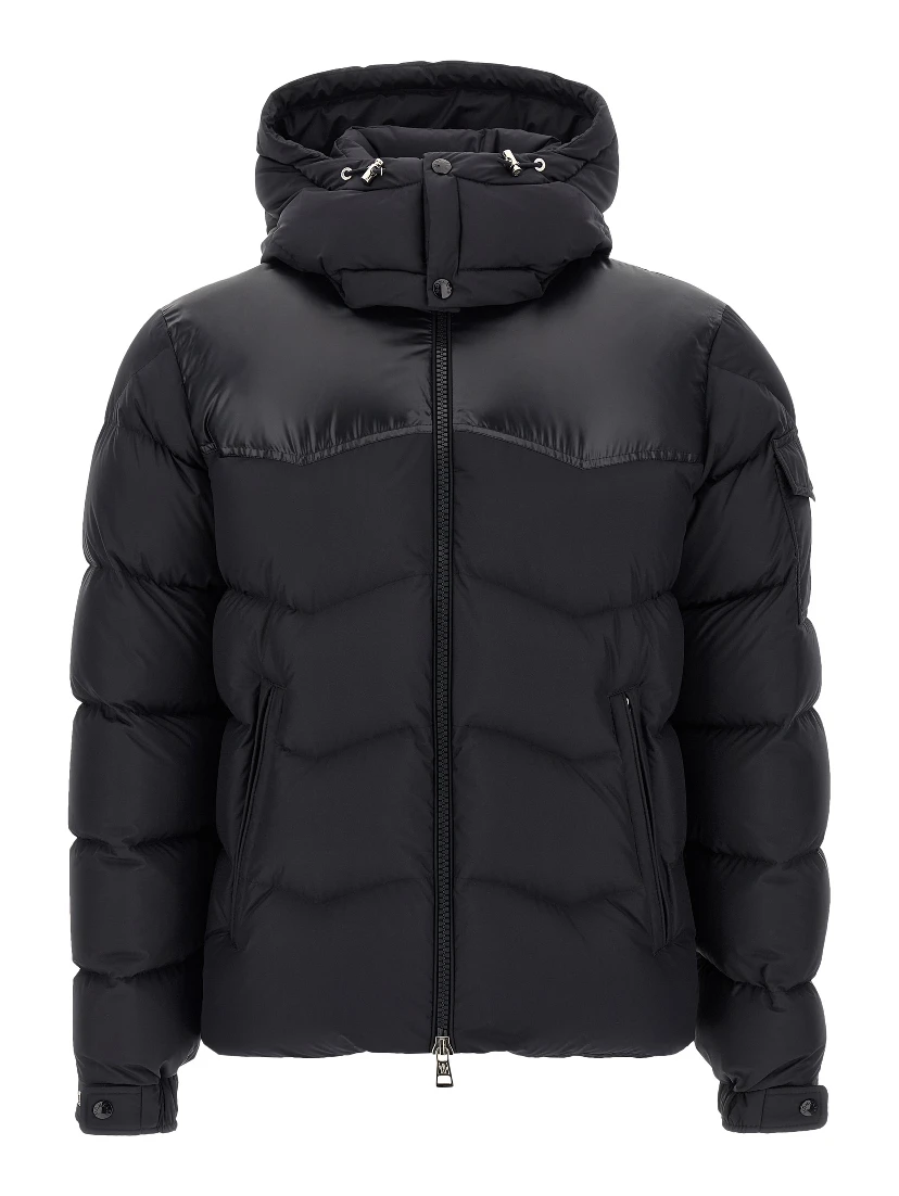 Black Polyester Full-Length Jacket