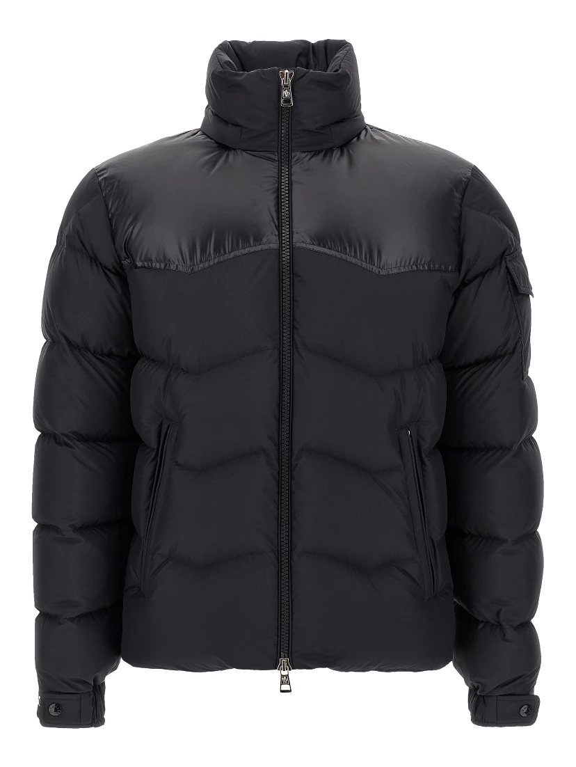 Black Polyester Full-Length Jacket
