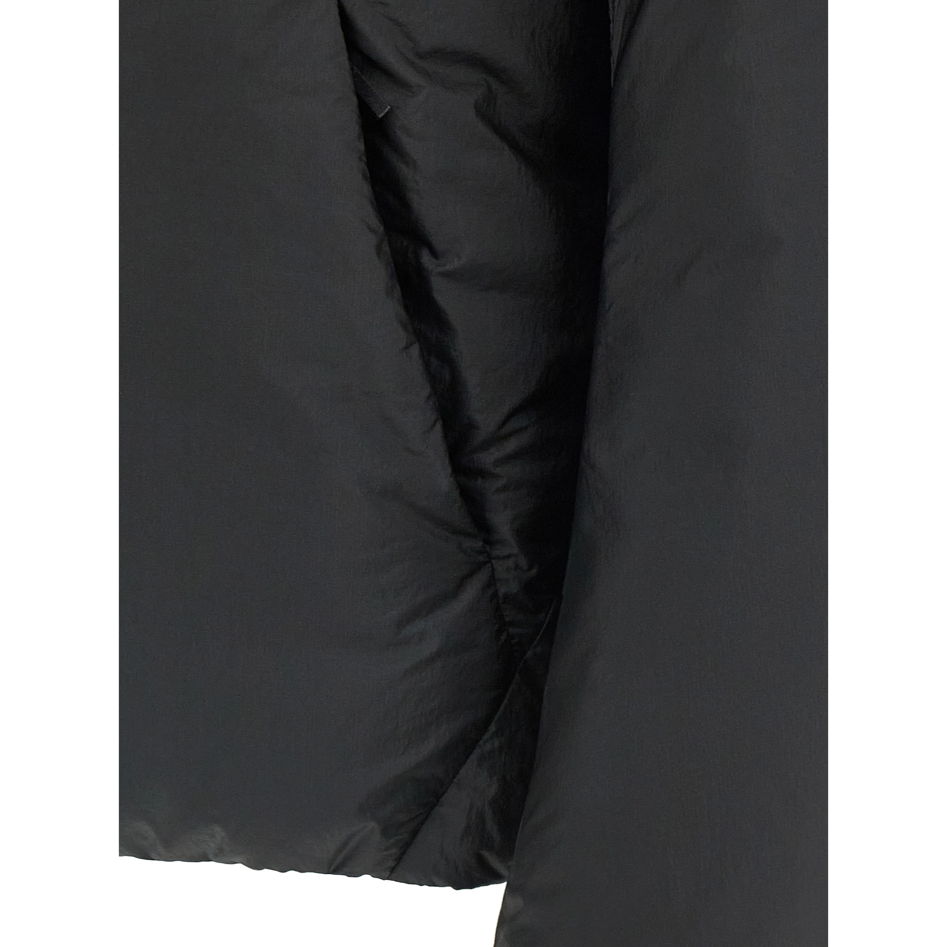 Black Nylon Full-Length Jacket