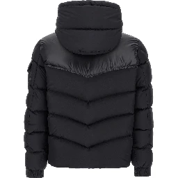 Black Polyester Full-Length Jacket