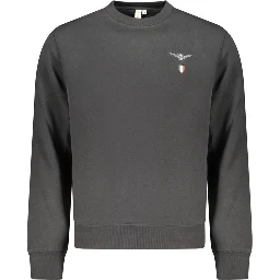 Black Cotton Men's Sweatshirt