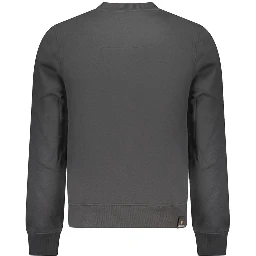 Black Cotton Men's Sweatshirt