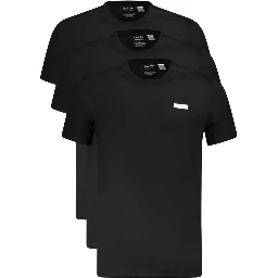 Black Cotton Men's Undershirt