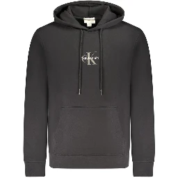 Black Cotton Menswear Hoodie