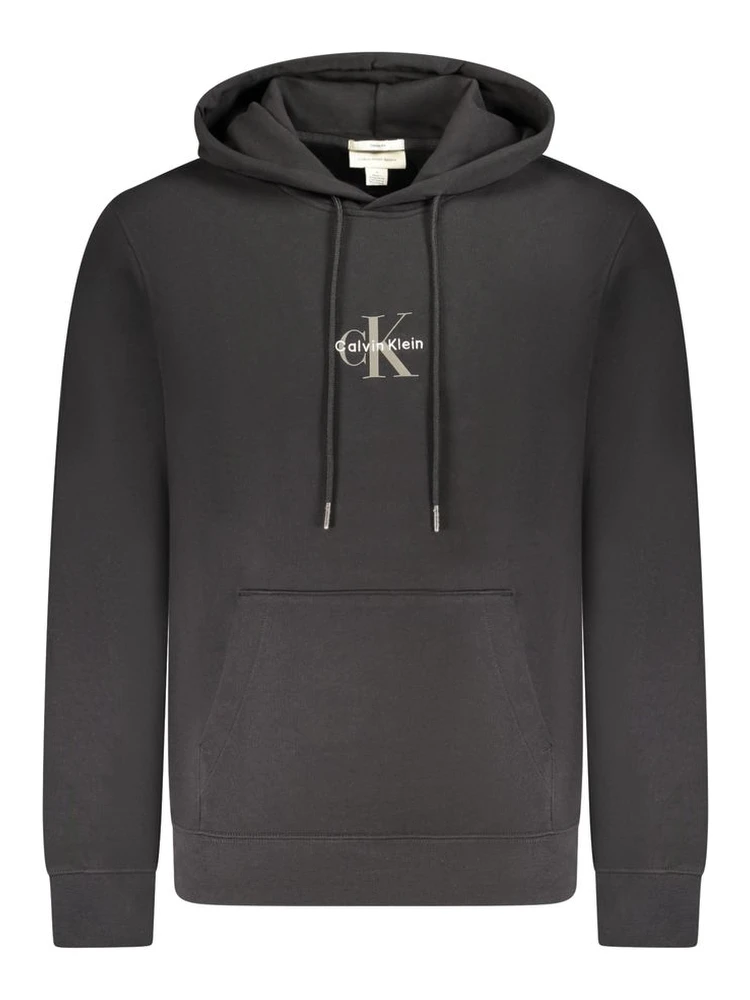 Black Cotton Menswear Hoodie