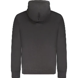 Black Cotton Menswear Hoodie