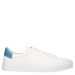 White Leather Low Top Sneakers