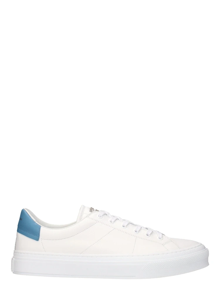 White Leather Low Top Sneakers