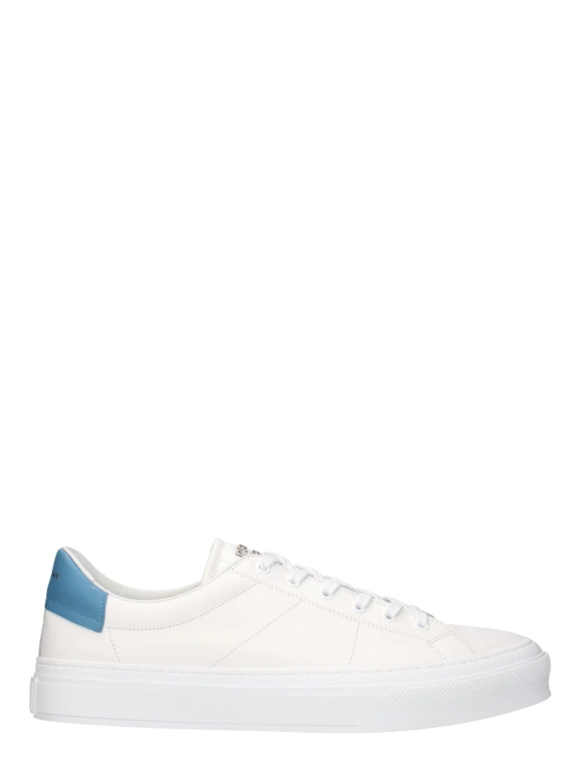White Leather Low Top Sneakers
