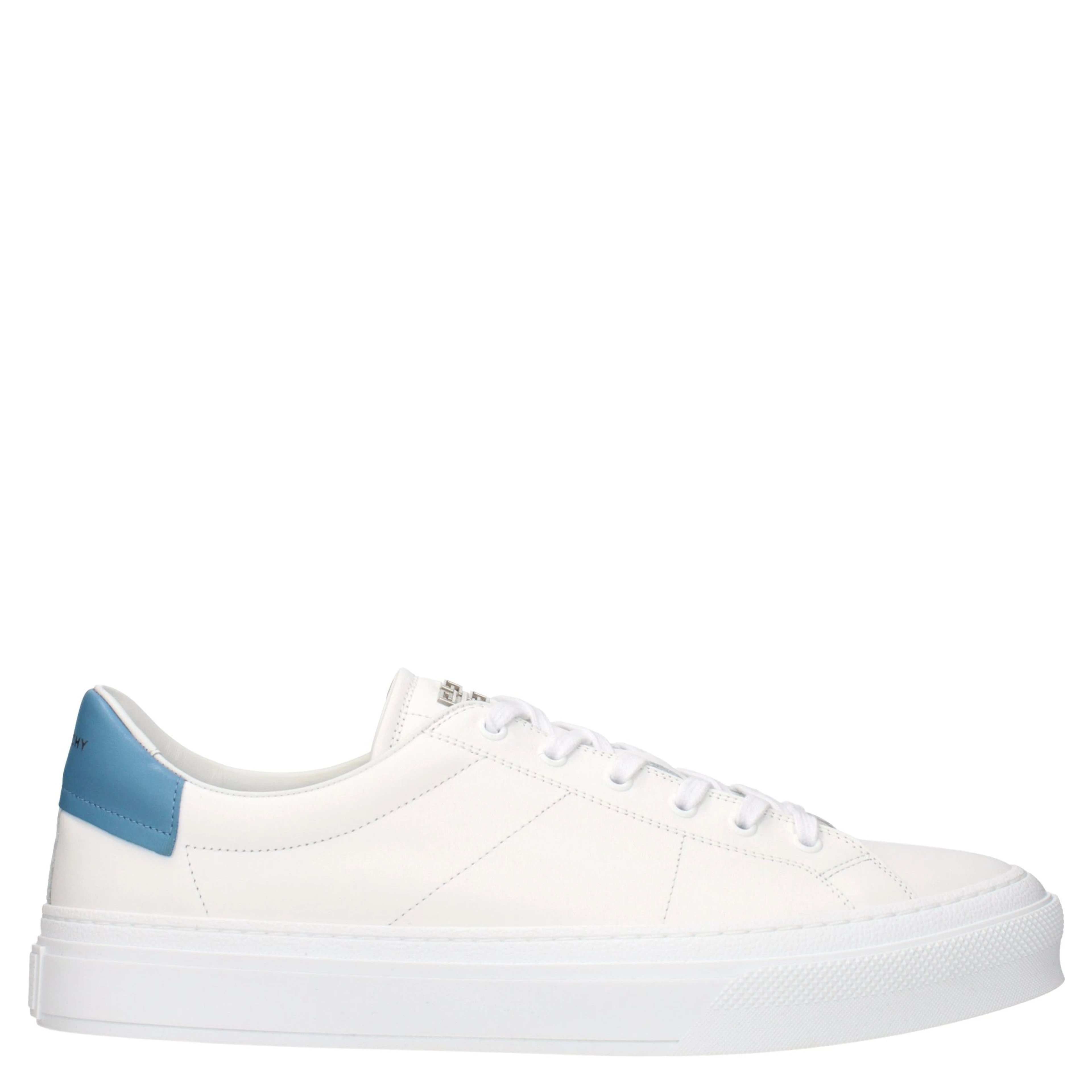 White Leather Low Top Sneakers