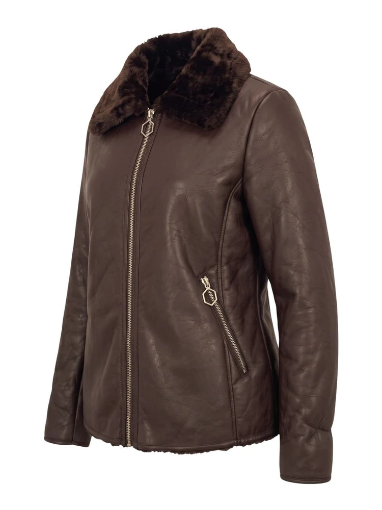 Brown Polyester Women Jacket alternative