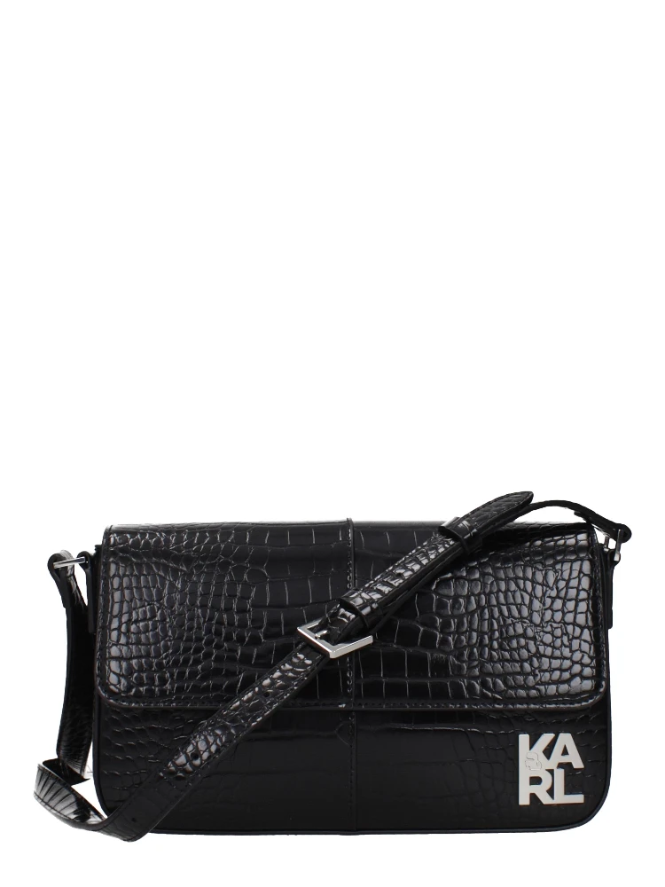 Black Polyethylene Shoulder Bag