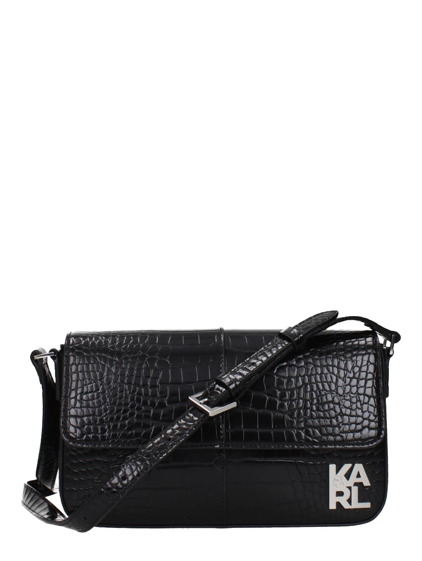 Black Polyethylene Shoulder Bag