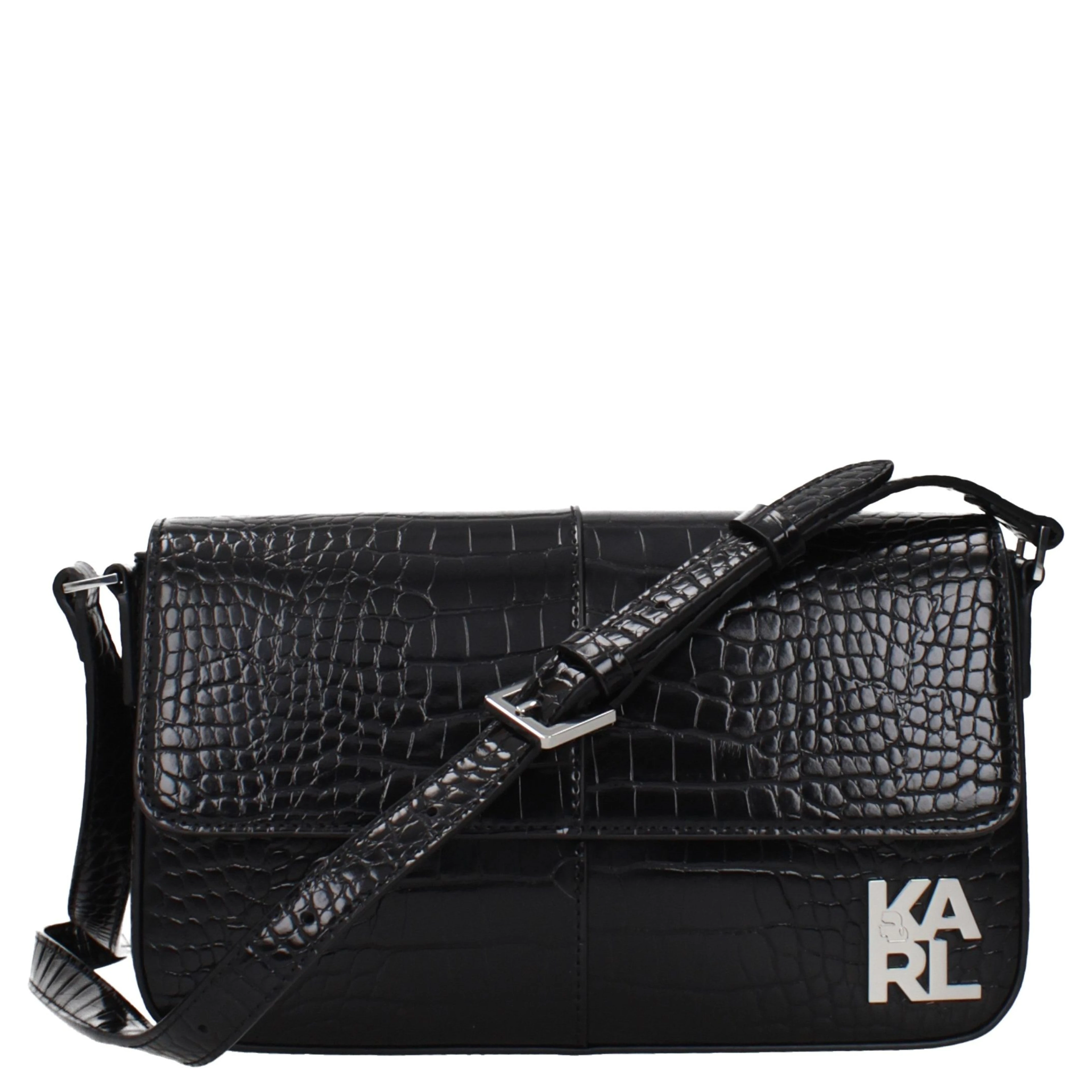 Black Polyethylene Shoulder Bag