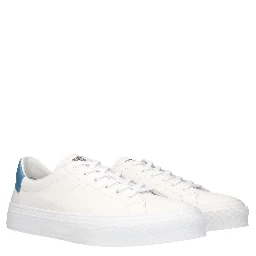 White Leather Low Top Sneakers