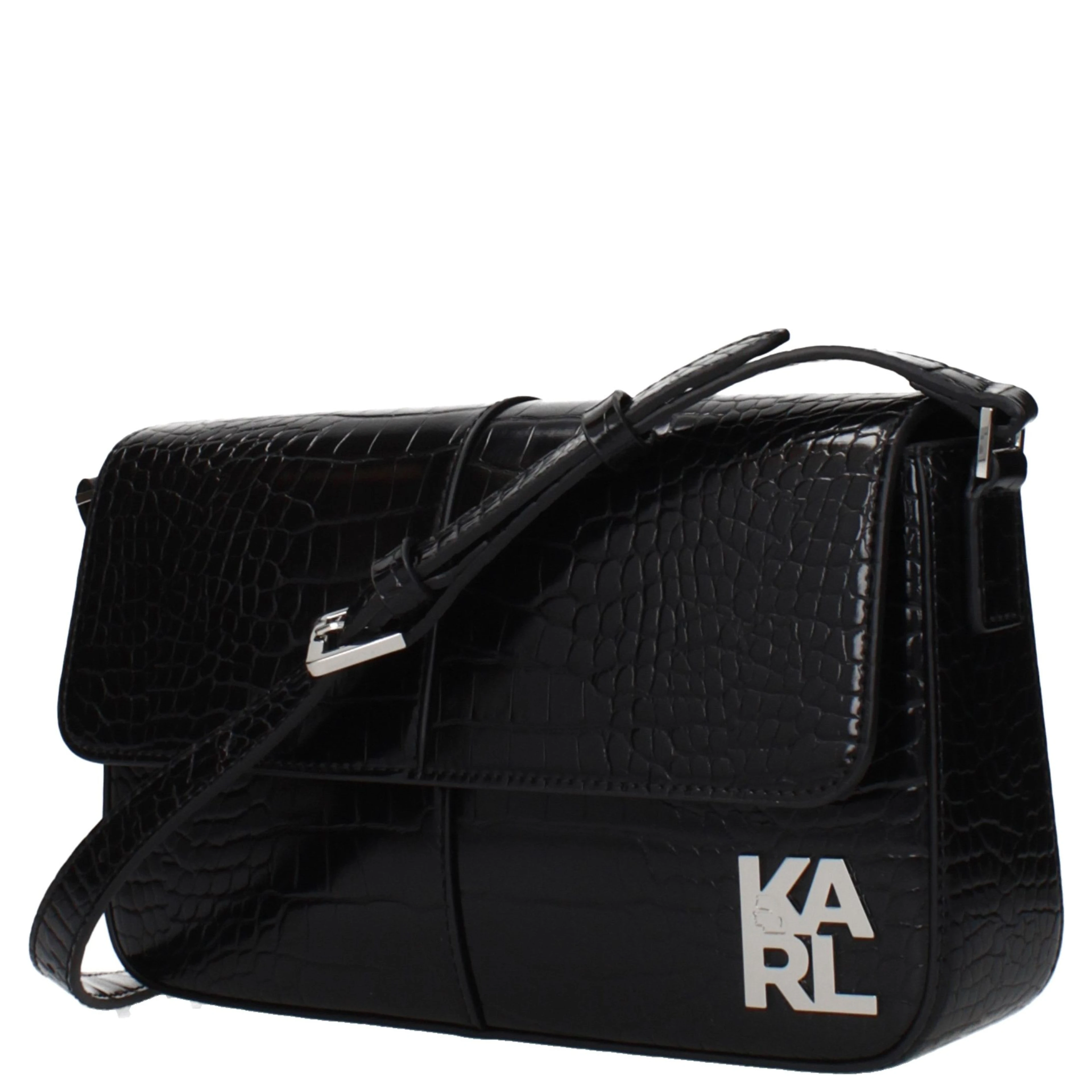 Black Polyethylene Shoulder Bag