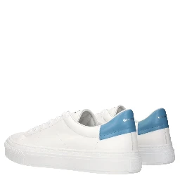 White Leather Low Top Sneakers