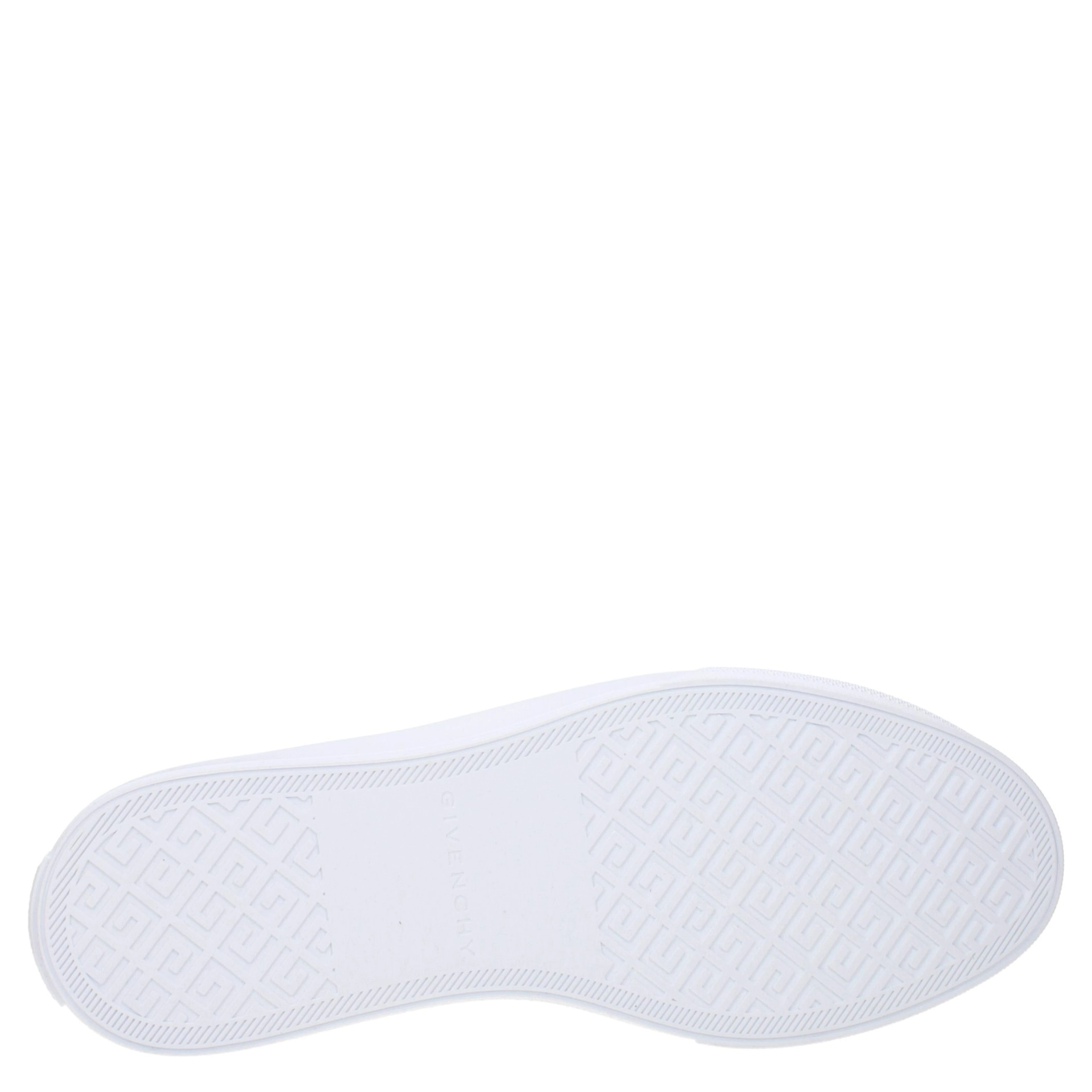 White Leather Low Top Sneakers