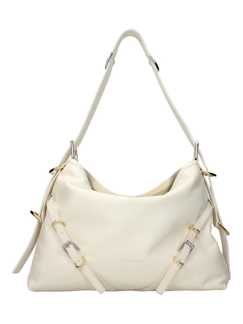 Beige Leather Crossbody Bag