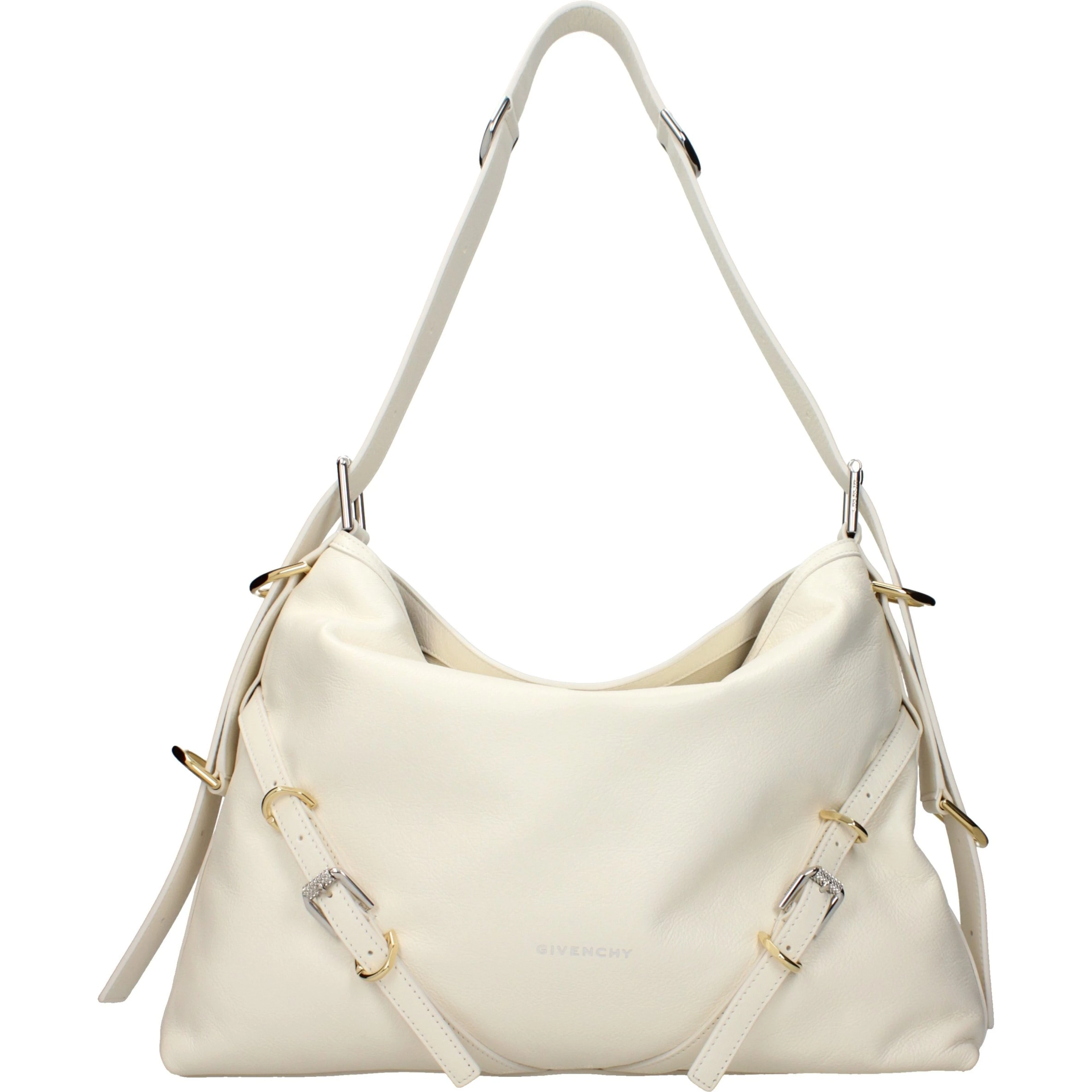 Beige Leather Crossbody Bag