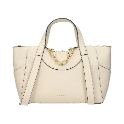 Beige Leather Handbag