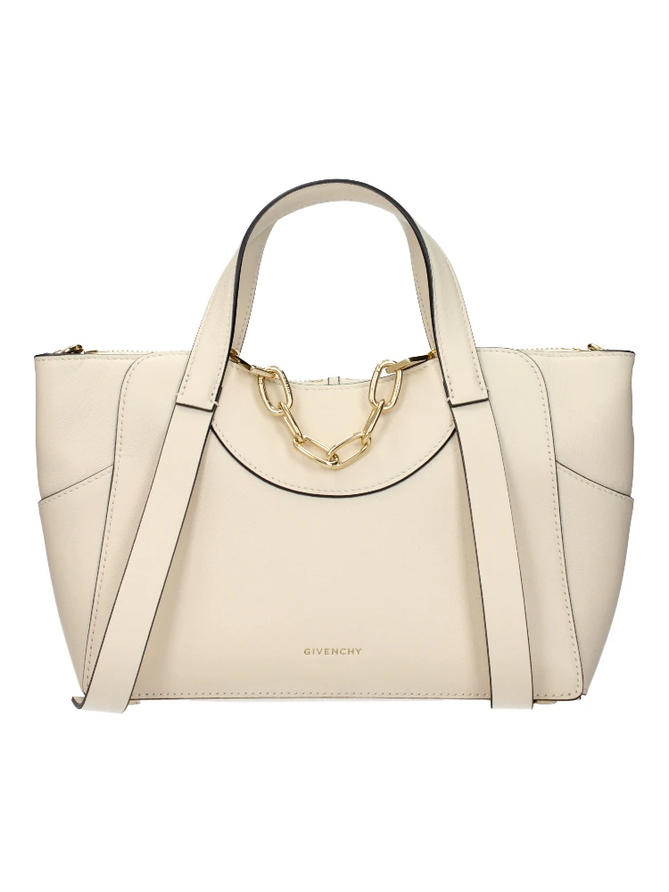 Beige Leather Handbag