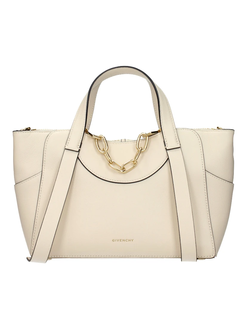 Beige Leather Handbag