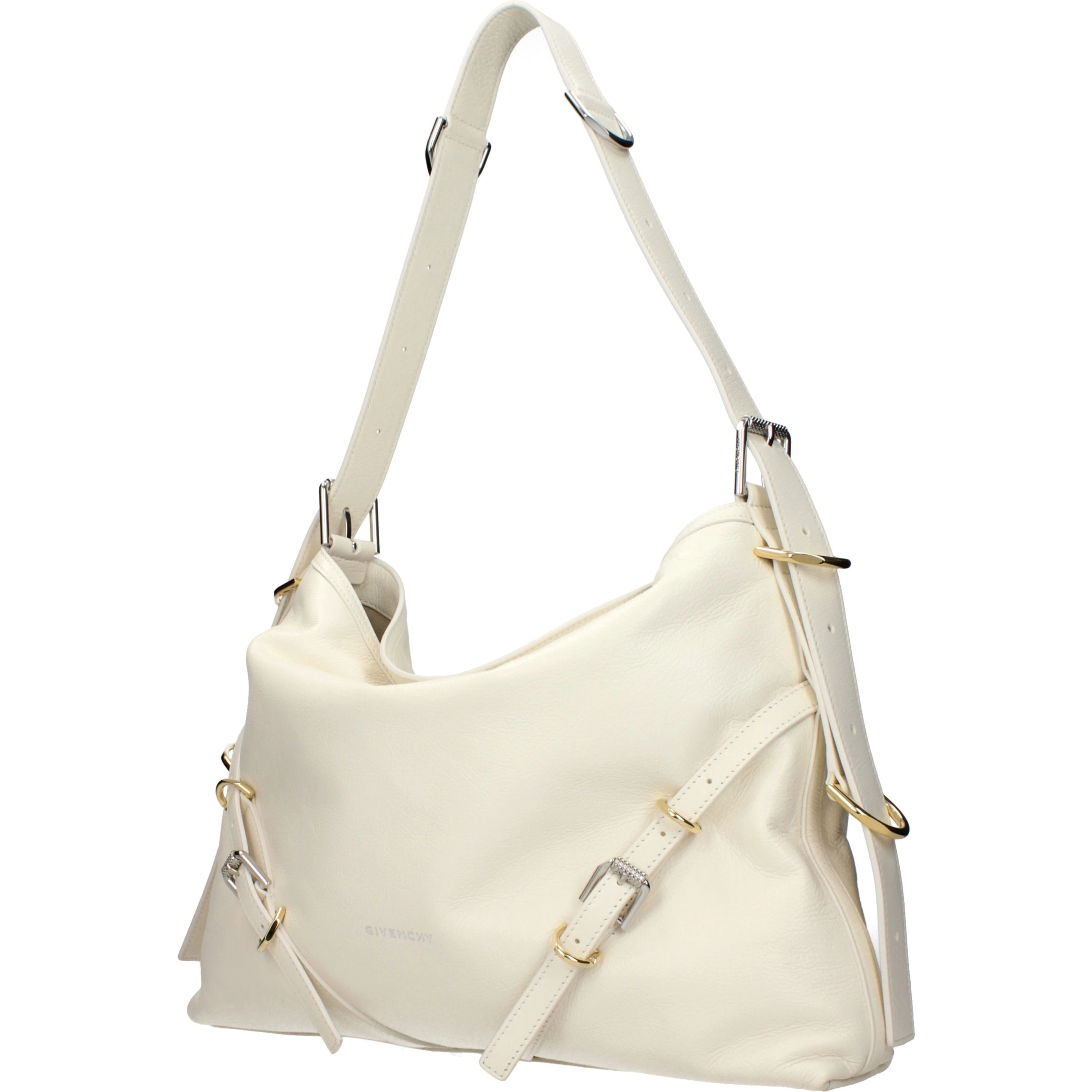 Beige Leather Crossbody Bag