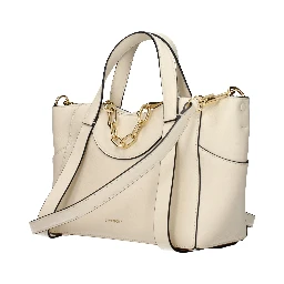 Beige Leather Handbag