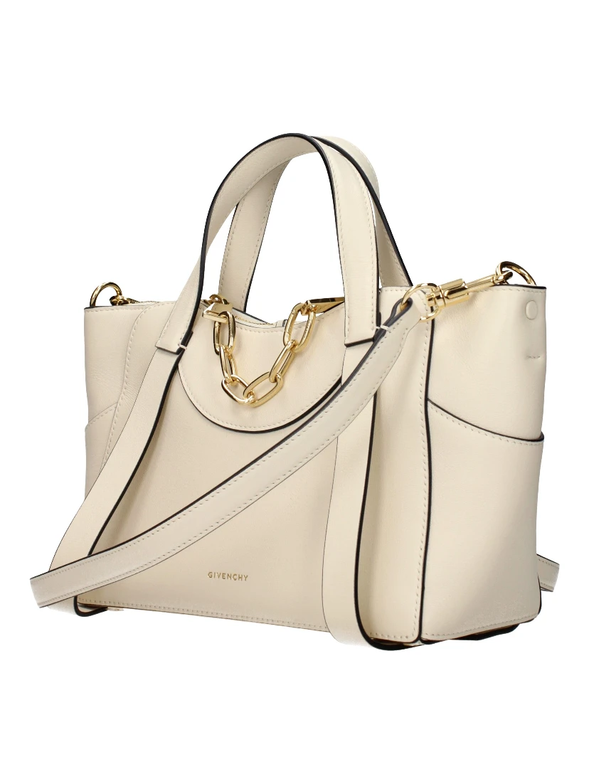 Beige Leather Handbag