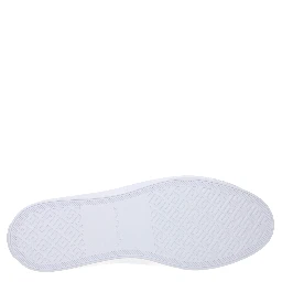White Leather Low Top Sneakers