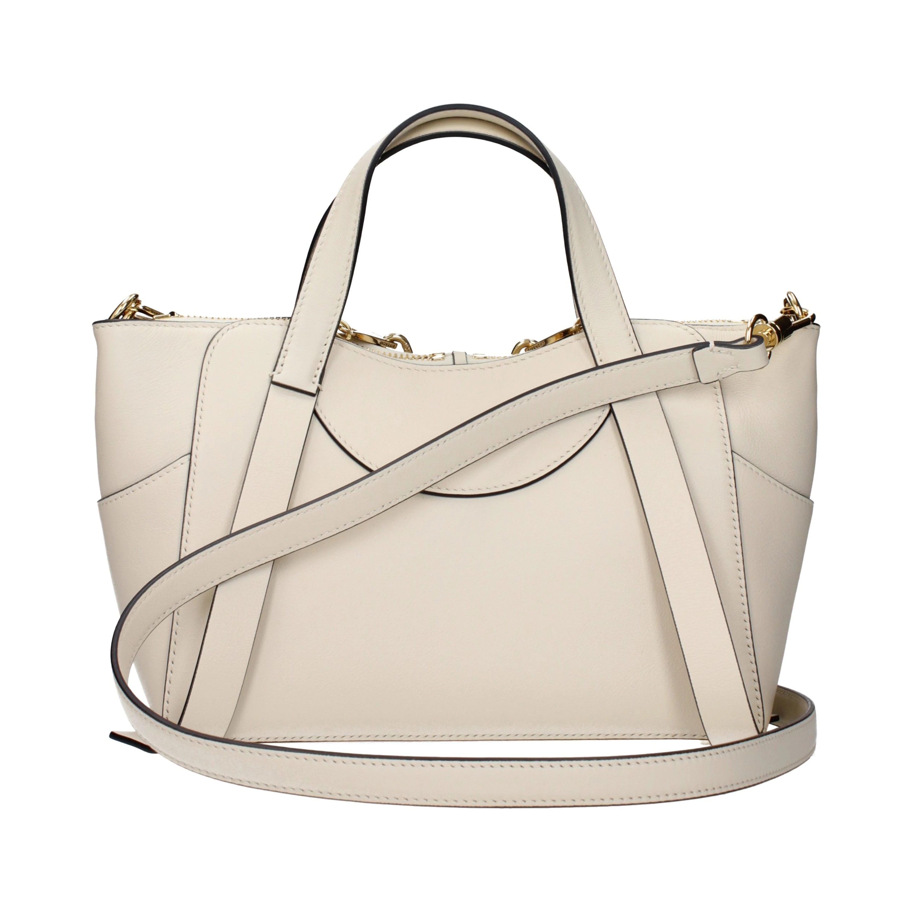 Beige Leather Handbag