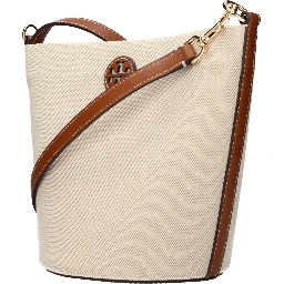 Beige Fabric Crossbody Bag
