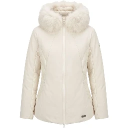 White Nylon Women Jacket