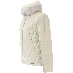 White Nylon Women Jacket