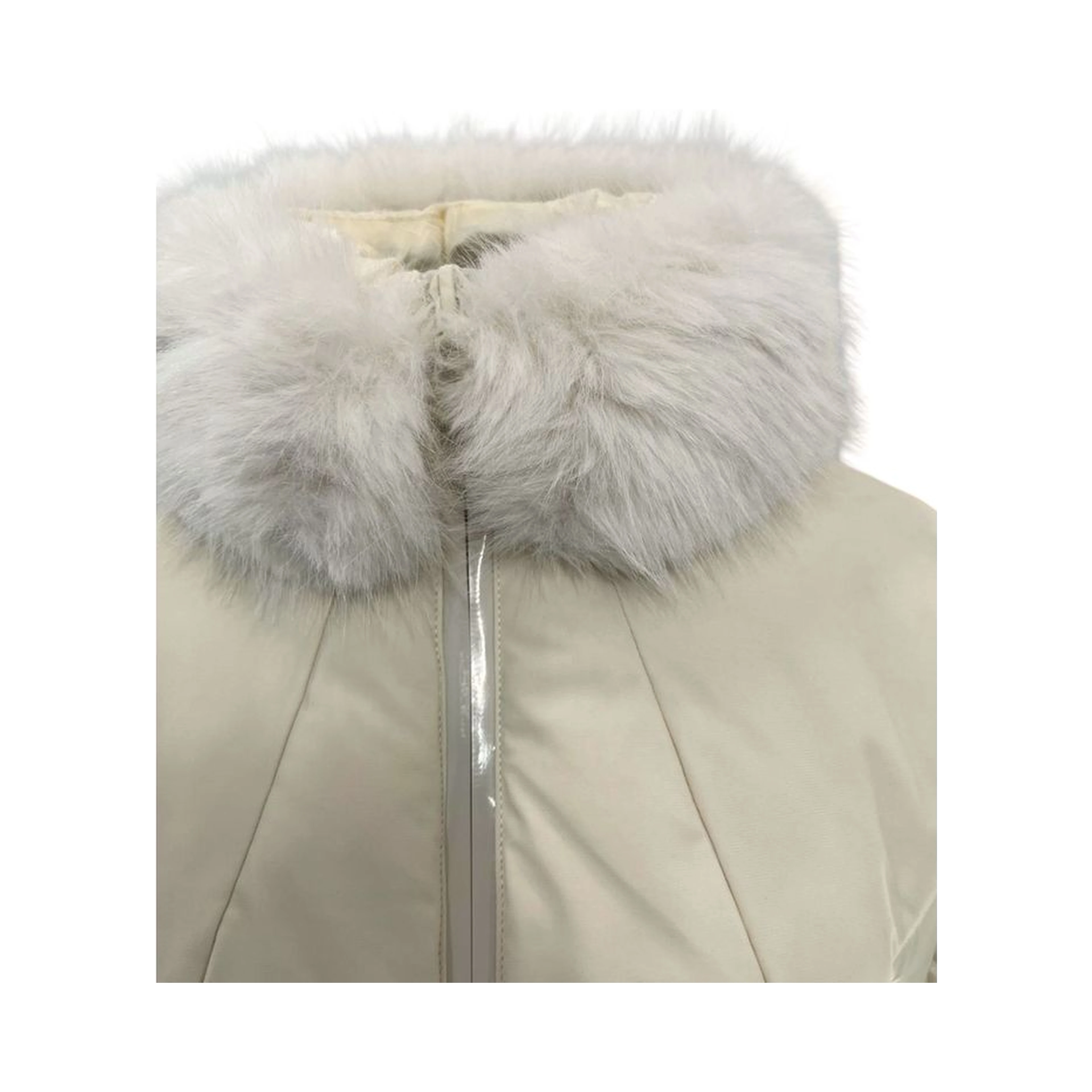 White Nylon Women Jacket