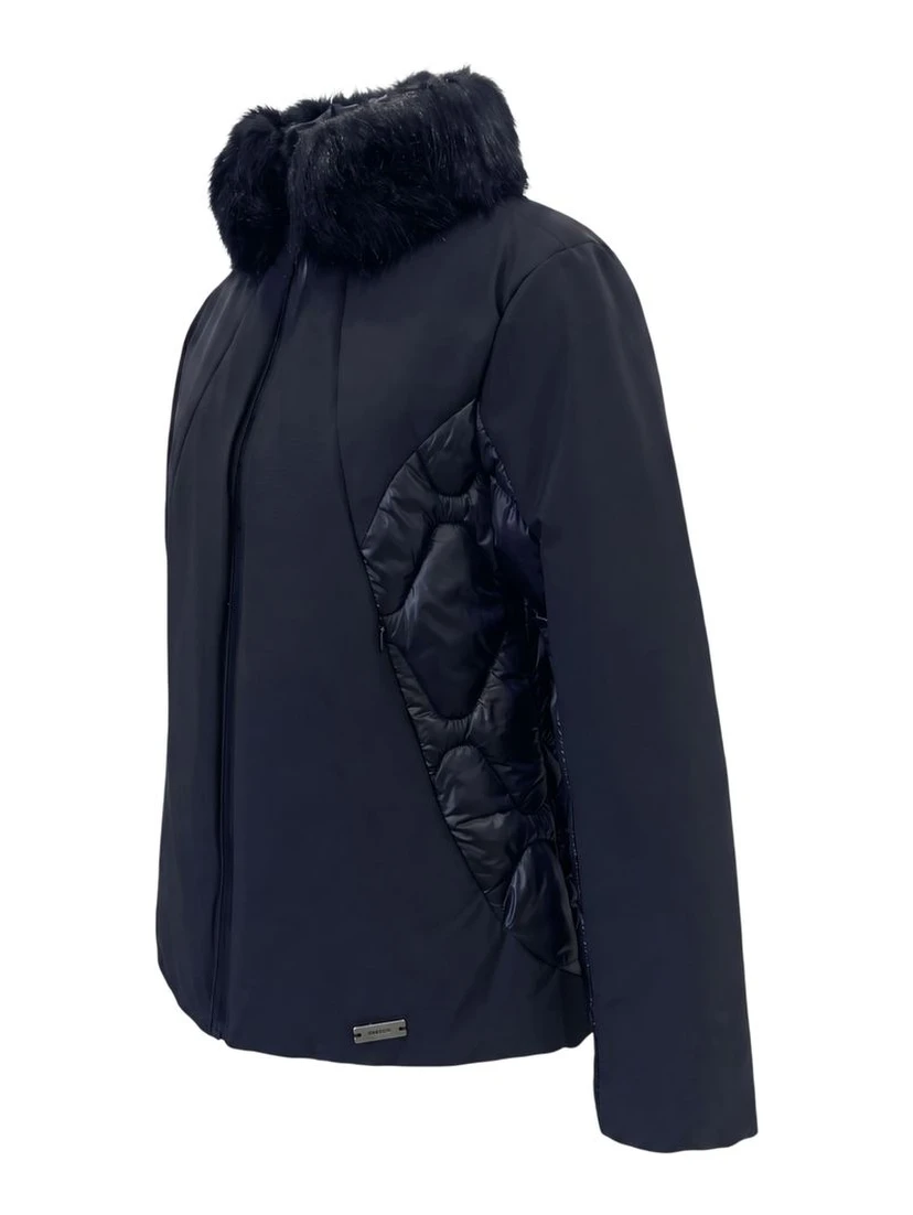 Blue Nylon Women Jacket