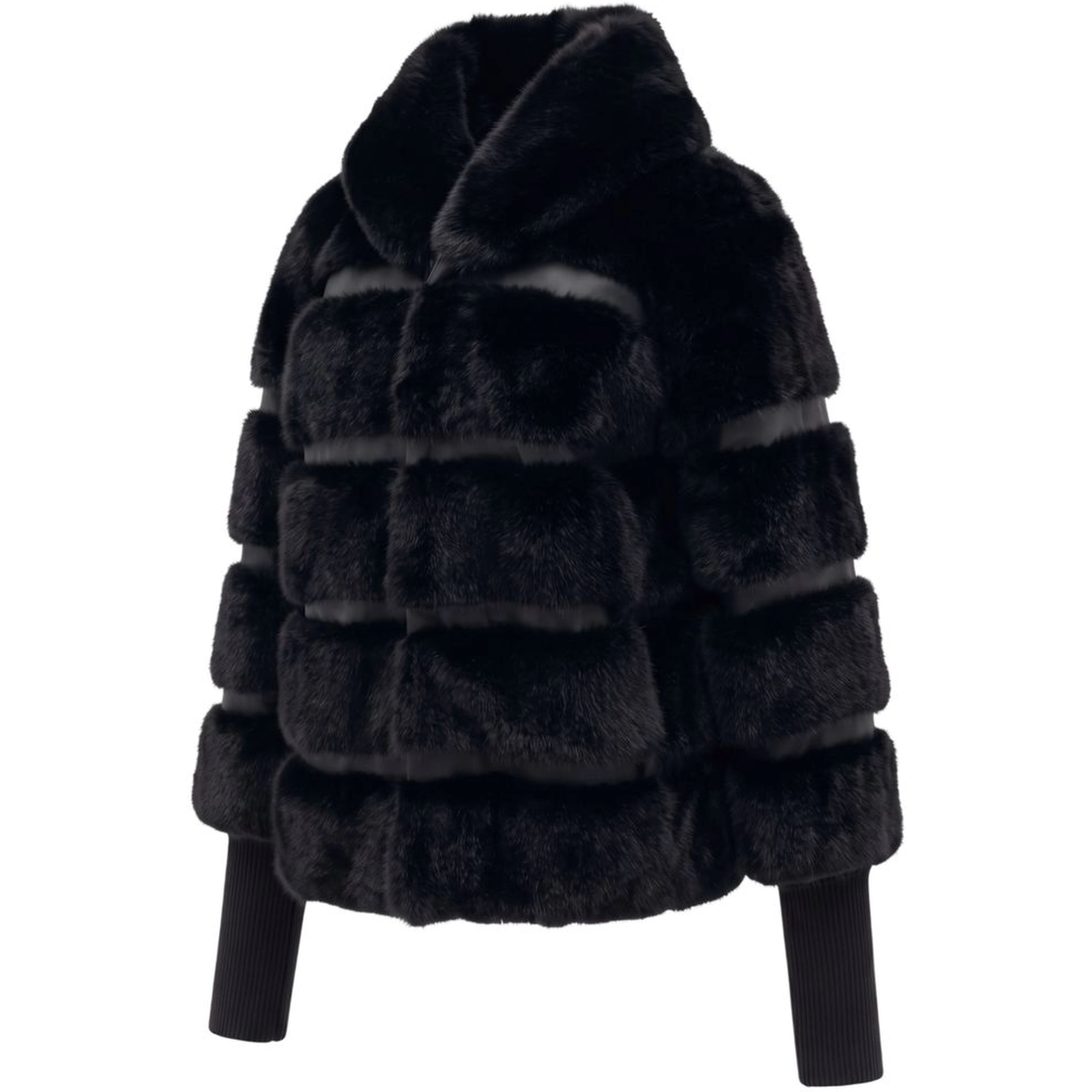 Black Polyester Women Jacket