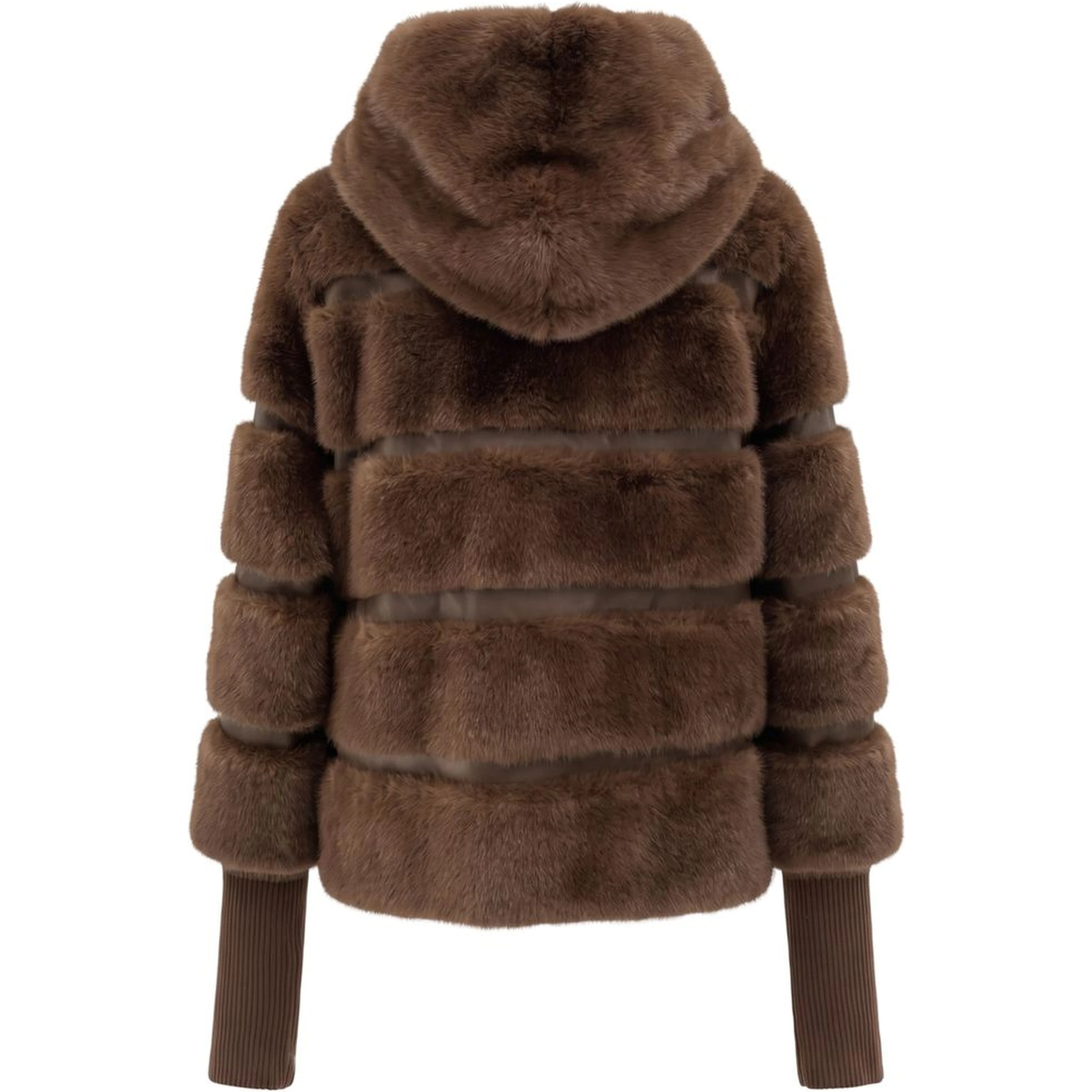 Brown Polyester Women Jacket