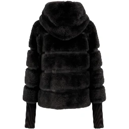 Black Polyester Women Jacket