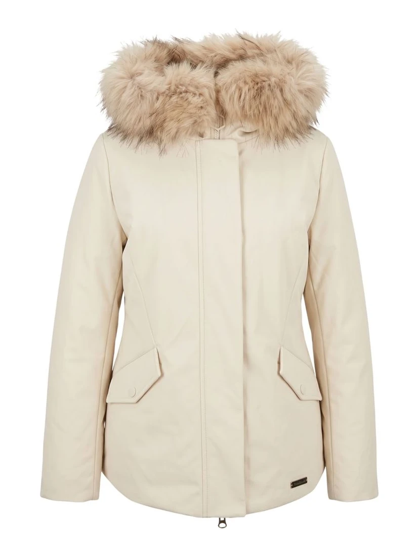 White Nylon Women Jacket