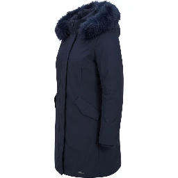 Blue Nylon Women Jacket