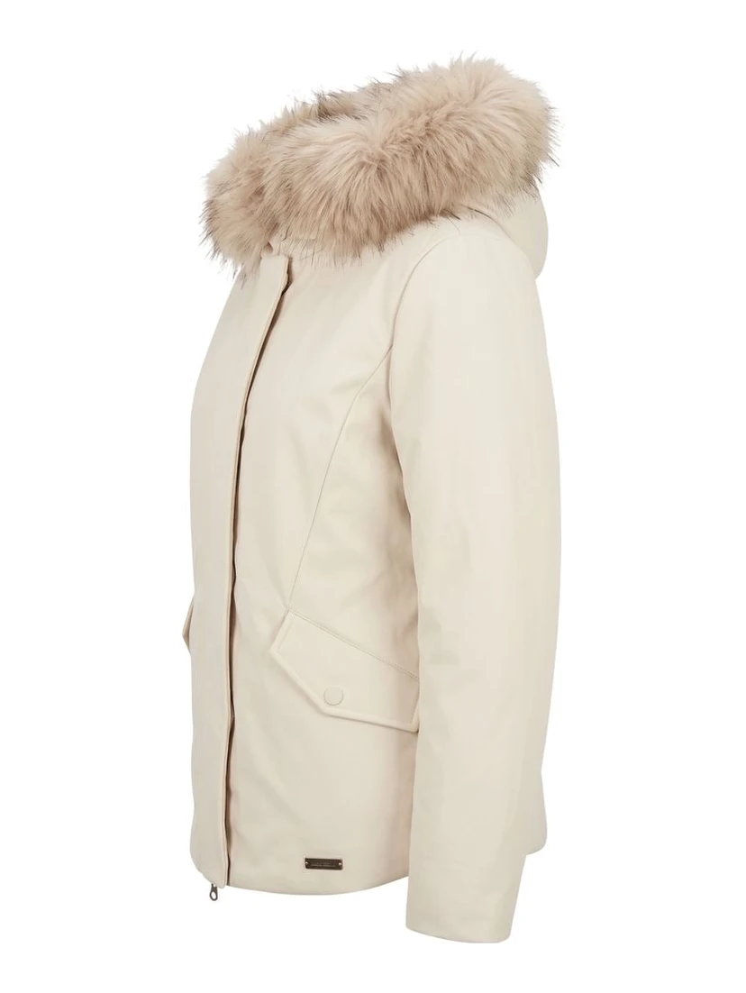 White Nylon Women Jacket