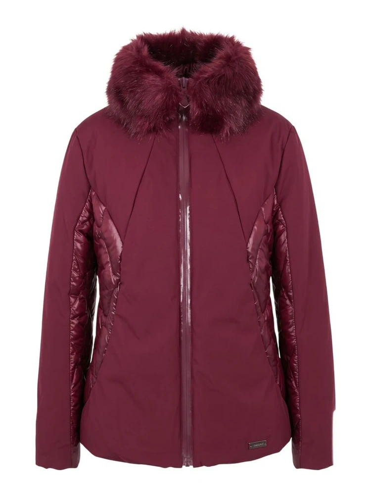 Red Nylon Women Jacket