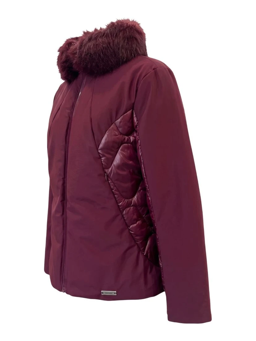 Red Nylon Women Jacket