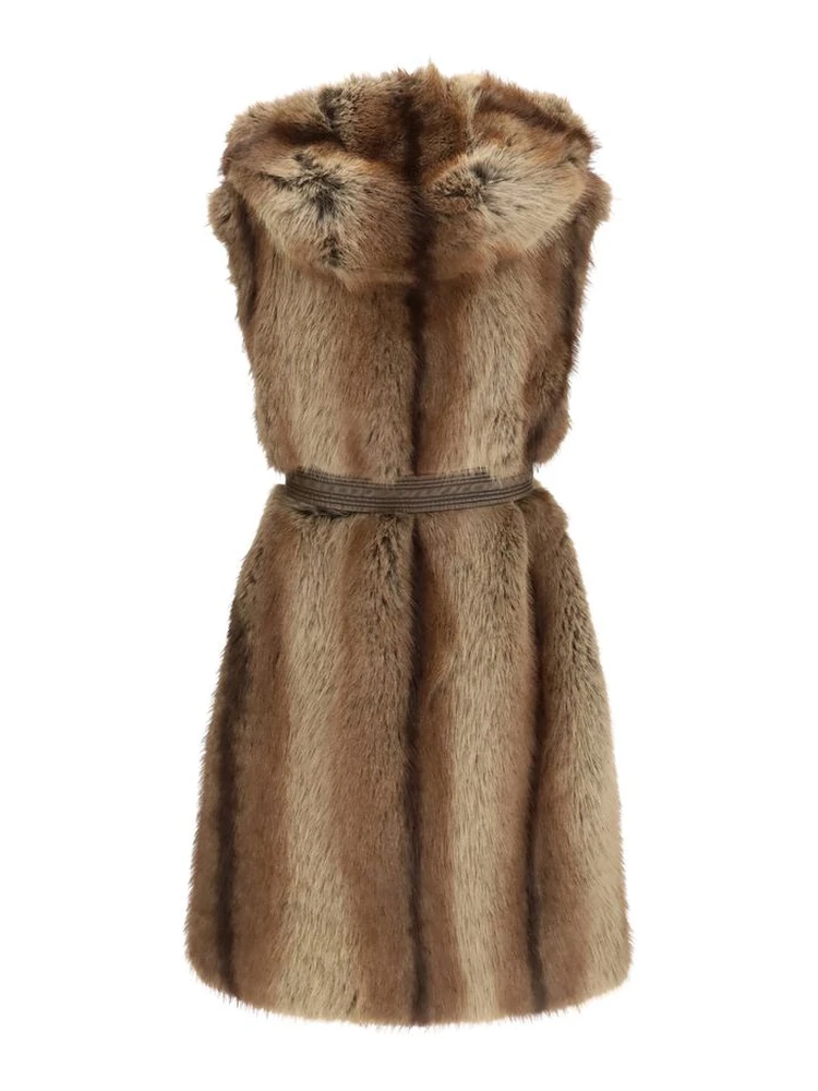 Brown Polyester Sleeveless Jacket alternative