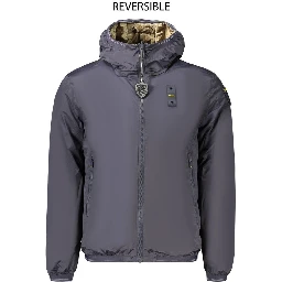 Blue Polyamide Men's Jacket