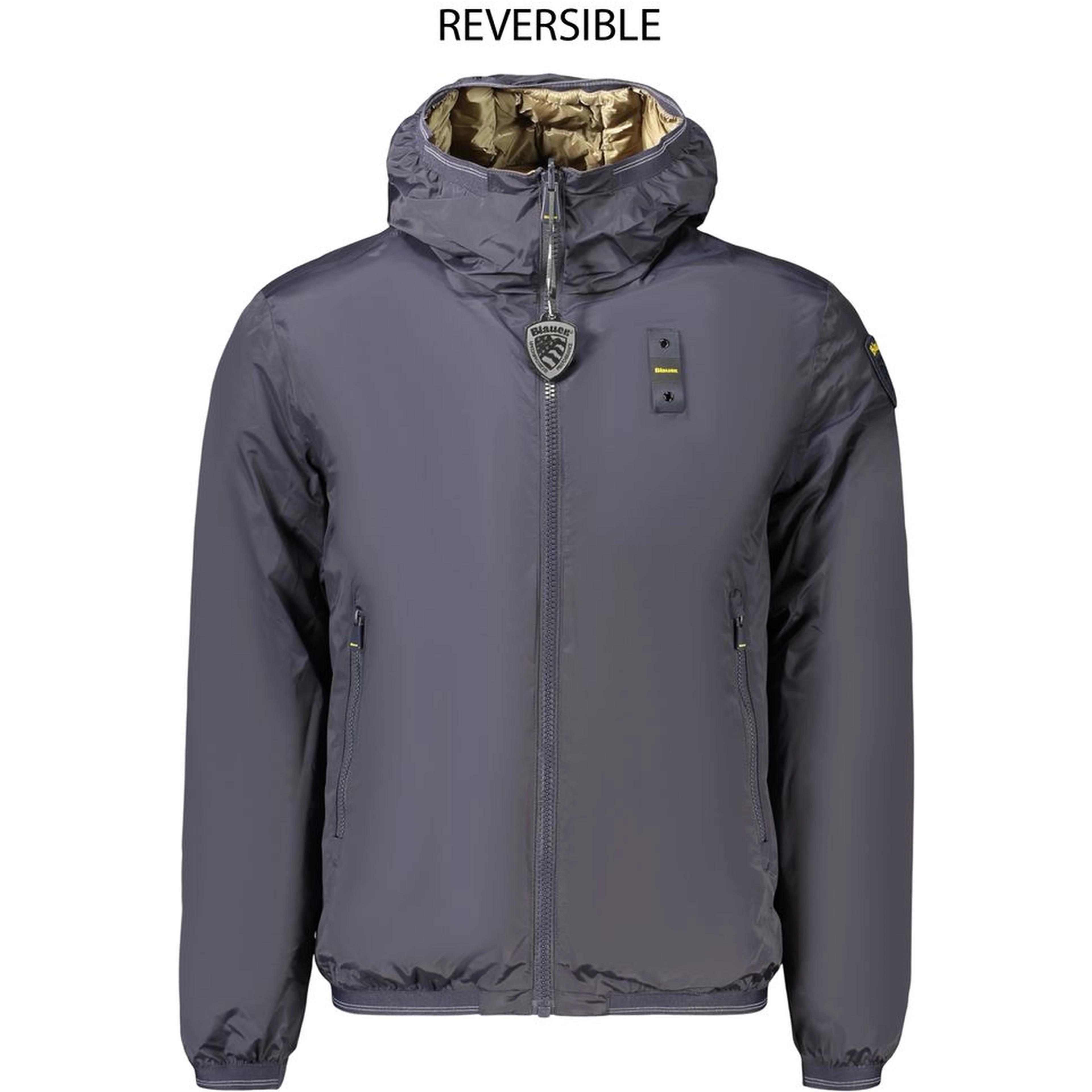 Blue Polyamide Men's Jacket