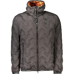 Black Polyester Men's Jacket