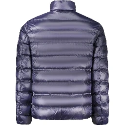 Blue Polyamide Men Jacket